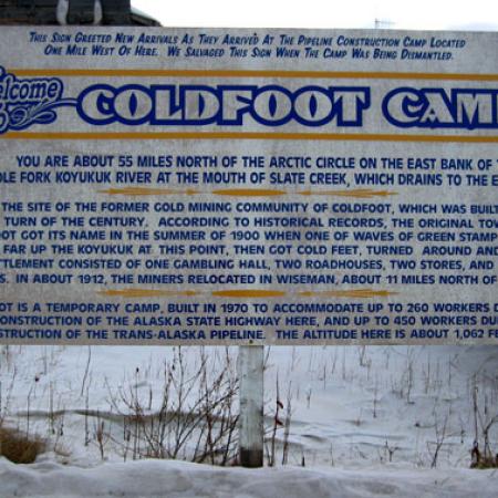 Coldfoot Camp Sign